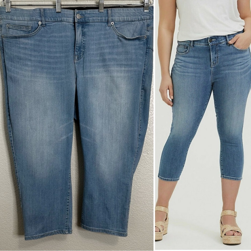 Torrid Crop Bombshell Skinny Premium Stretch High-Rise Jeans, Plus Size 24